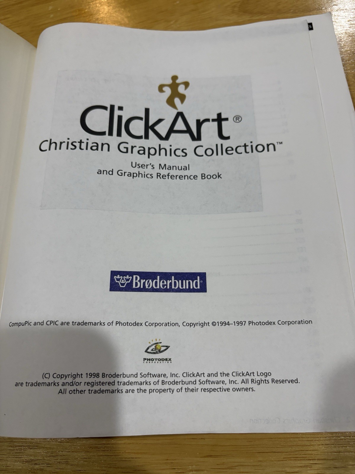 Broderbund Click Art Christian Graphics 2 CDs & 1 Book Windows VTG