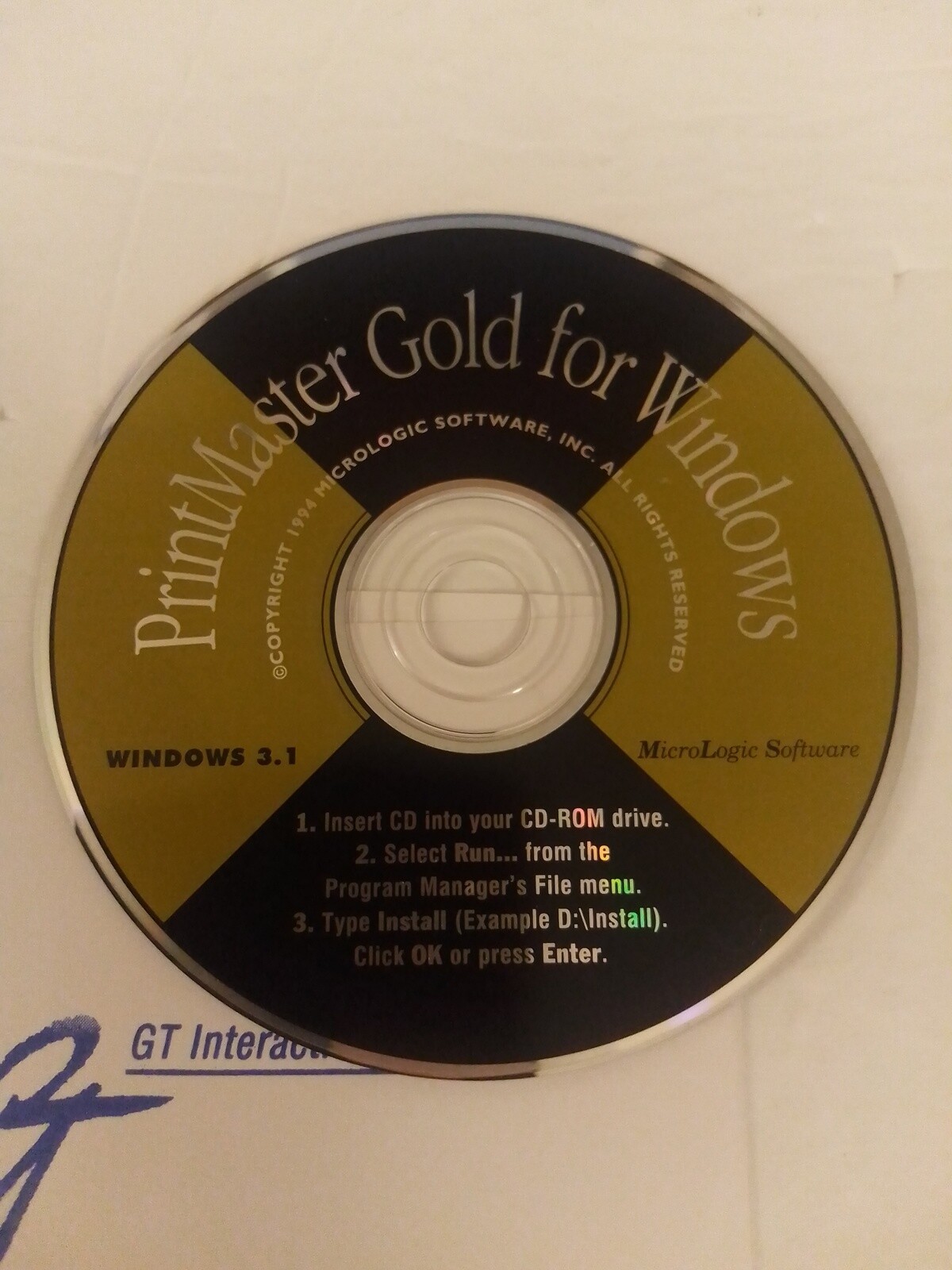 PrintMaster Gold For Windows 3.1 1994 Micro Logic Edition CD-ROM LN