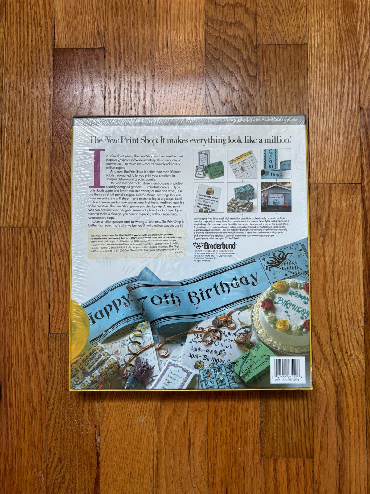 The New Print Shop Computer Software IBM Tandy PC Broderbund 1989 SEALED