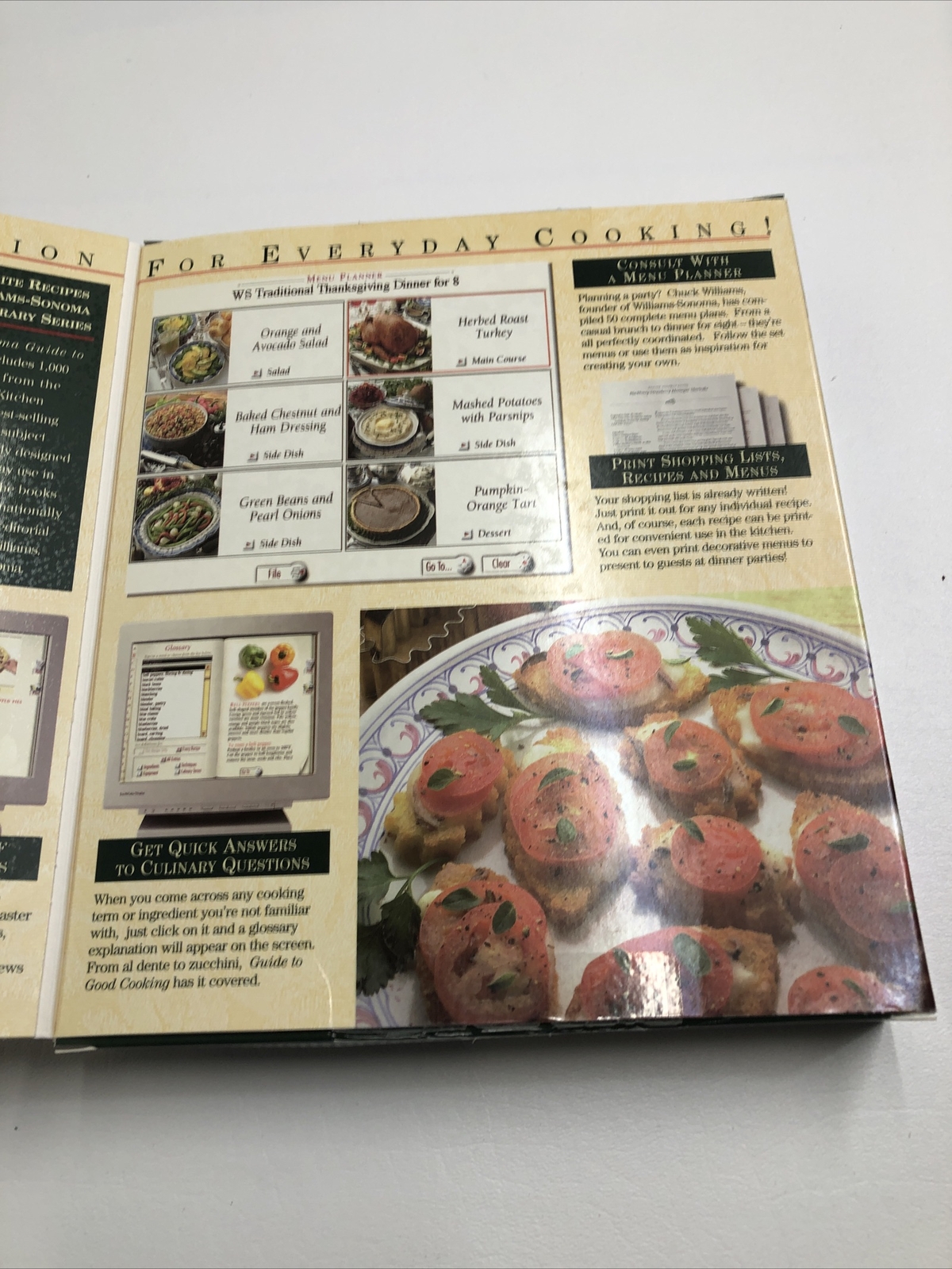 Broderbund Williams-Sonoma Guide To Good Cooking PC CD-ROM for Windows 95