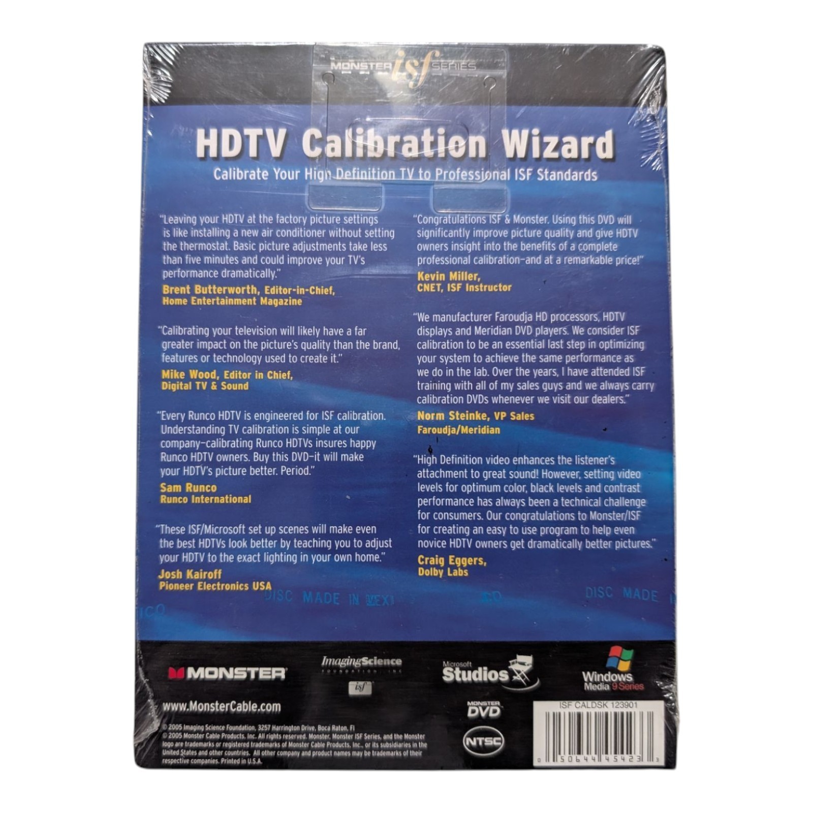 Monster Cable ISF Series HDTV Calibration Wizard DVD – Helps Calibrate Your TV