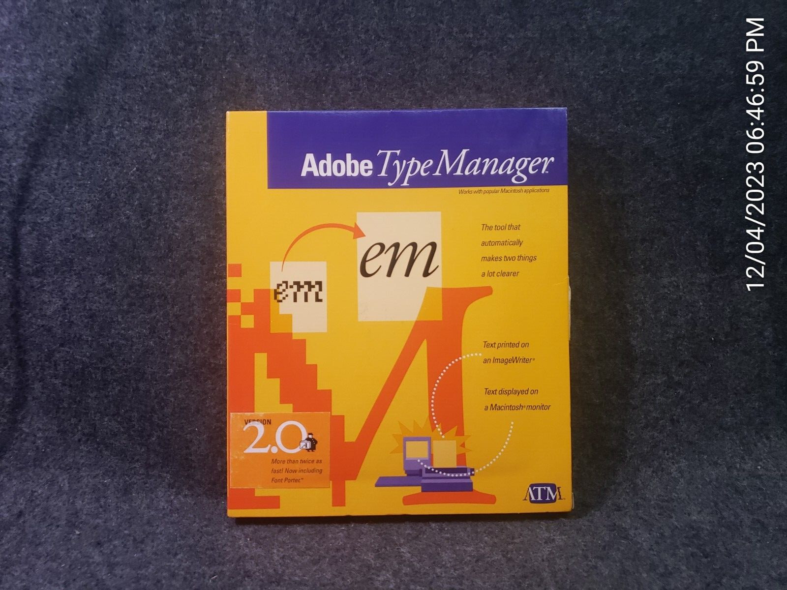 Vintage Macintosh Adobe Type Manager V2.0 for MAC COMPLETE VINTAGE(GSLF-S)