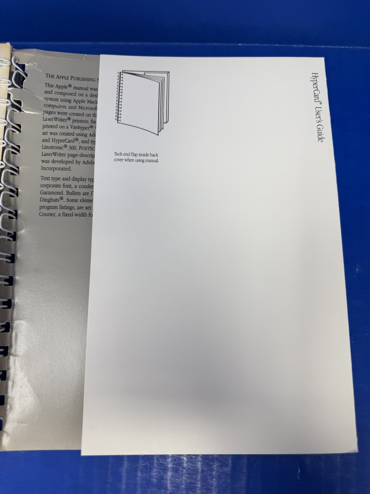 HYPERCARD USER’S GUIDE (1989, SPIRAL BINDING) -Apple Macintosh Manual -VERY GOOD