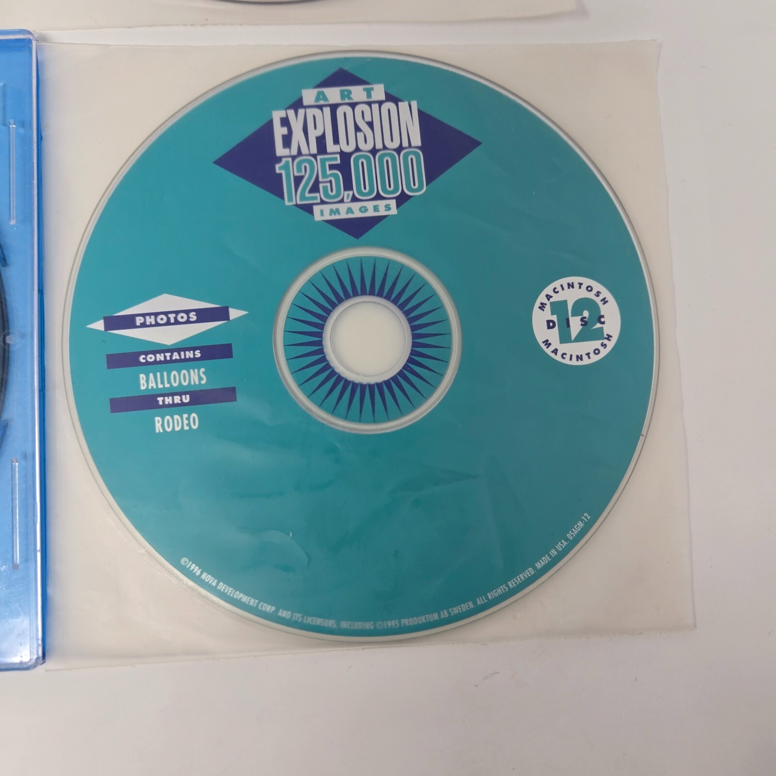 Vintage Macintosh Art Explosion 750,000 Design Software 13 CD-ROM Set 1996 Unuse