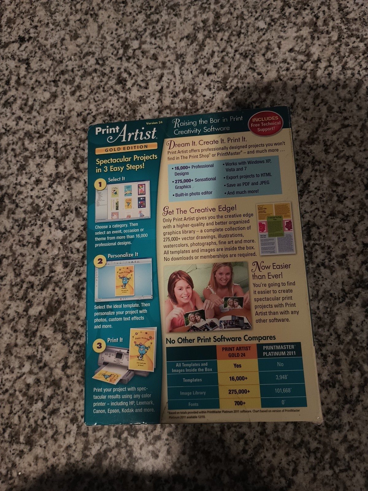 2011 PRINT ARTIST GOLD EDITION PC Computer Home Graphics Software Version 24