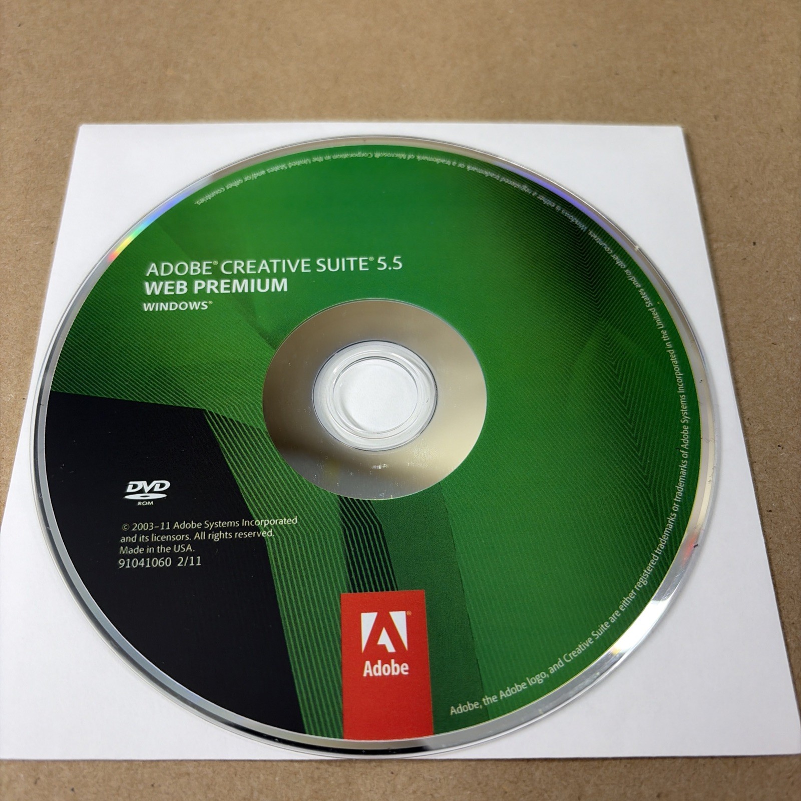Adobe Creative Suite 5.5 Web Premium CS5.5 for Windows 2 DVD Set w/ Serial READ