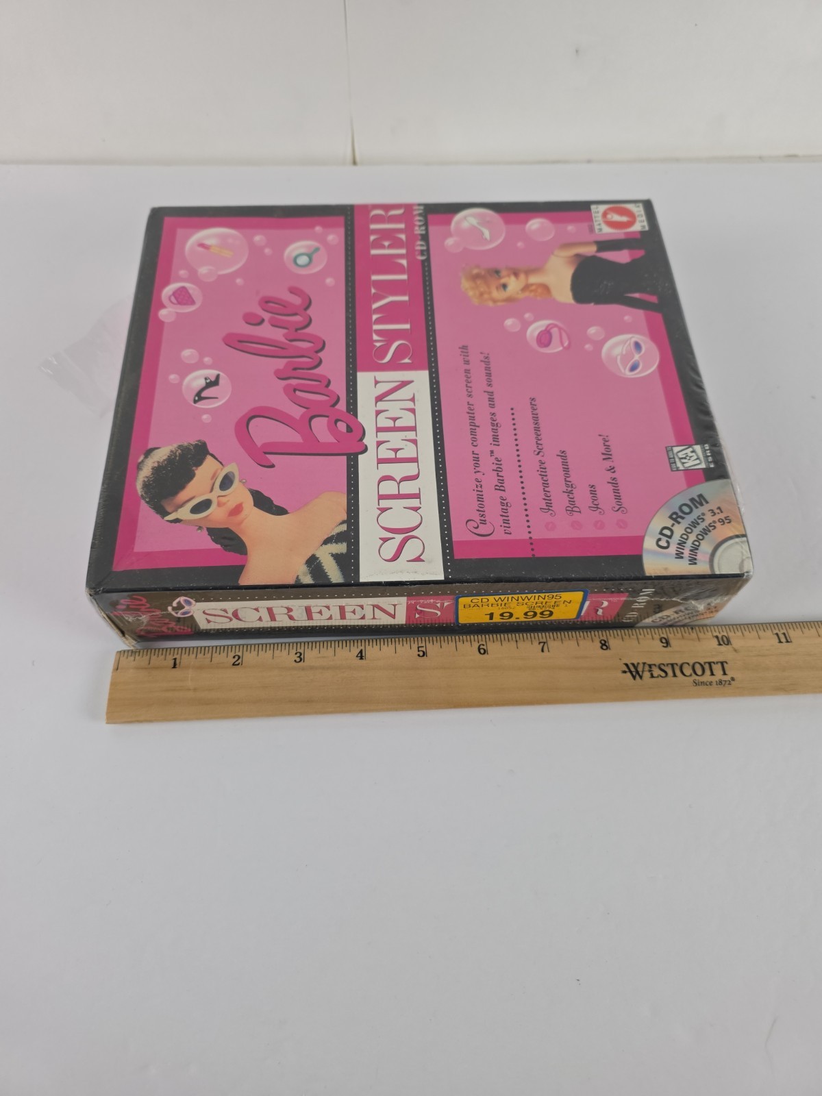 New W/issues VTG 1994 1996 Barbie Screen Styler CD ROM Windows 3.1 Windows 95
