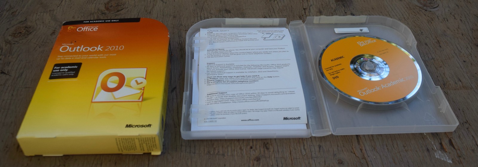Genuine Microsoft Office 2010 Outlook Academic w/ Product Key
