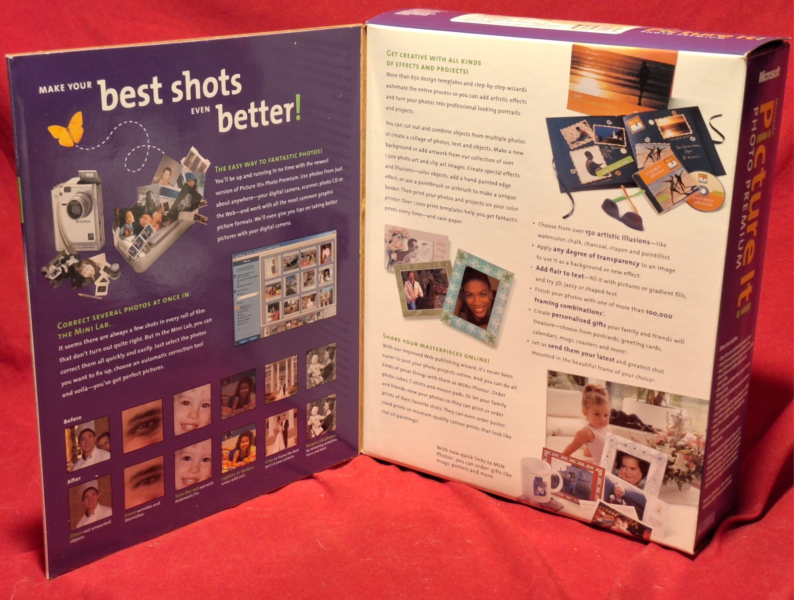 RARE New! Microsoft Picture It! Photo Premium 2002 Big Box PC CD-ROM