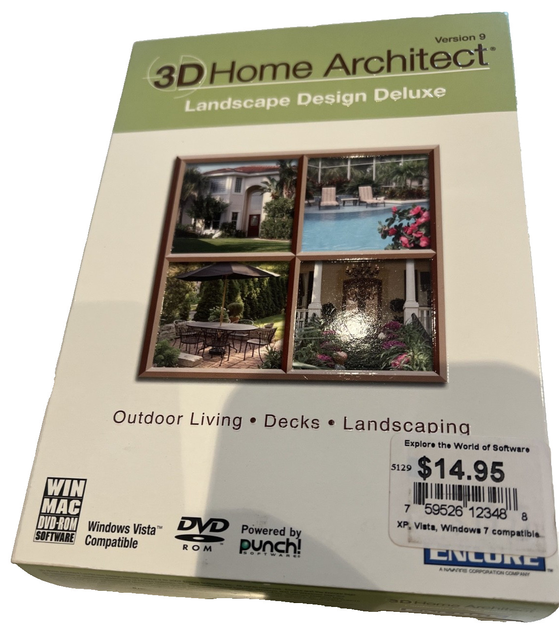 3D Home Architect Landscape Design Suite Version 9 New Sealed dvd-rom NEW pc Mac