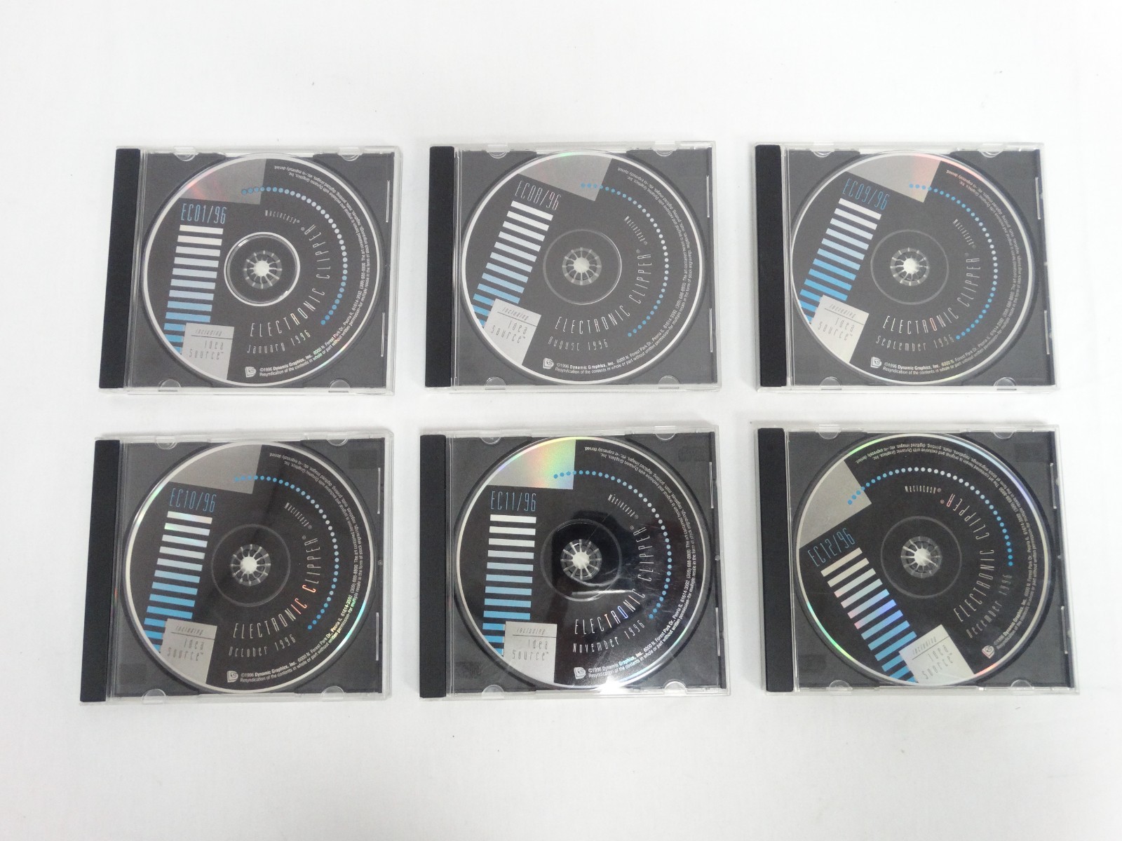 Dynamic Graphics Electronic Clipper Clip Art Library Jan. & Aug. – Dec. 1996