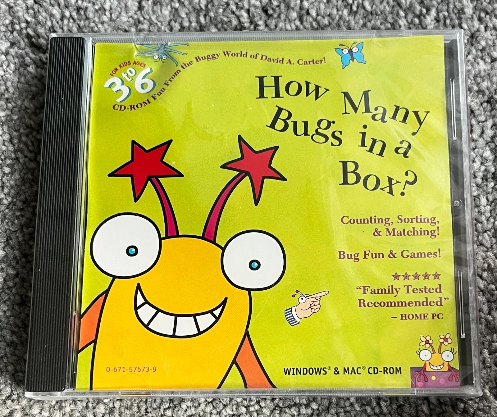 NEW/SEALED How Many Bugs In A Box PC Game CD-ROM Windows/Mac 1997 DAVID A CARTER