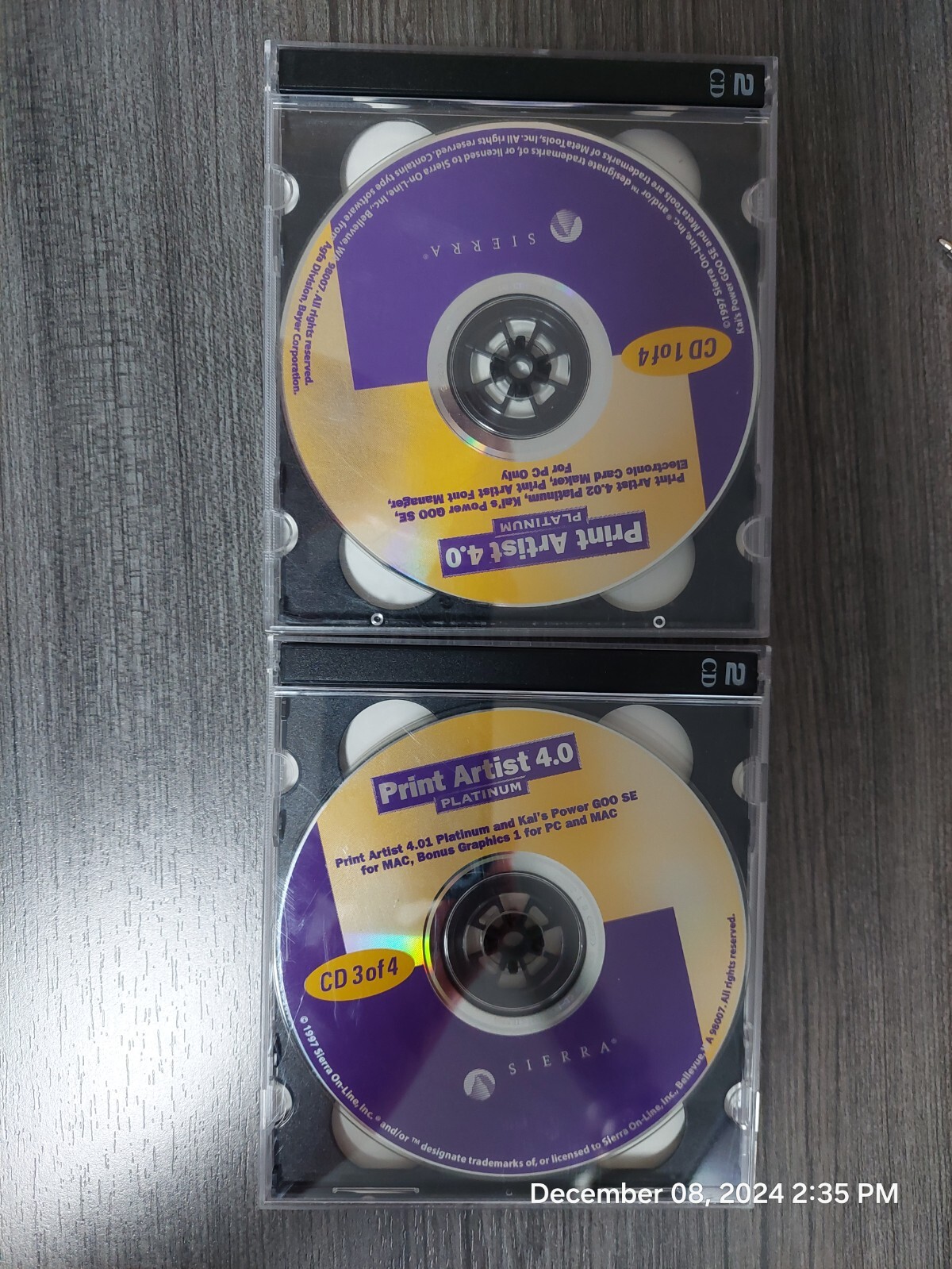 Print Artist 4.0 Platinum Sierra Home 1997 4-CD Windows.