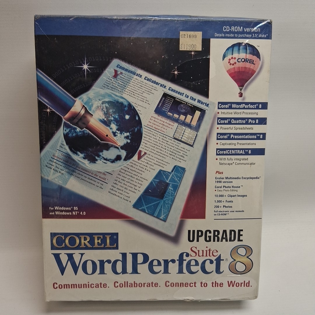 Corel WordPerfect Suite 8 Upgrade – New Sealed