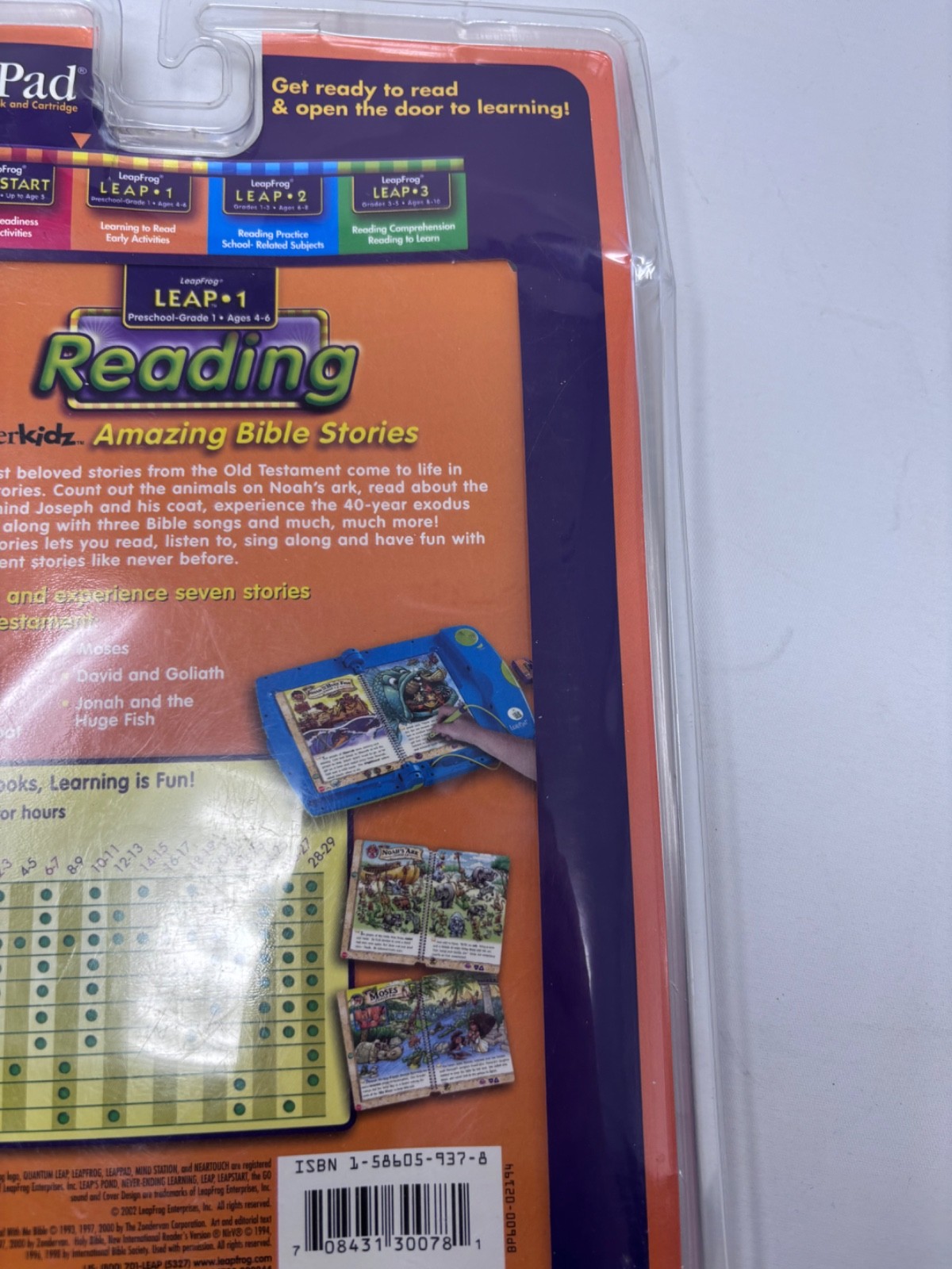 Leap Pad New READING Cartridge & Book SEALED Amazing Bible Stories LeapPad