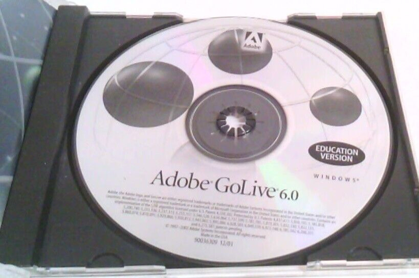 Adobe~GoLive~6.0~Education Version~Windows/Macintosh~& Serial~RARE