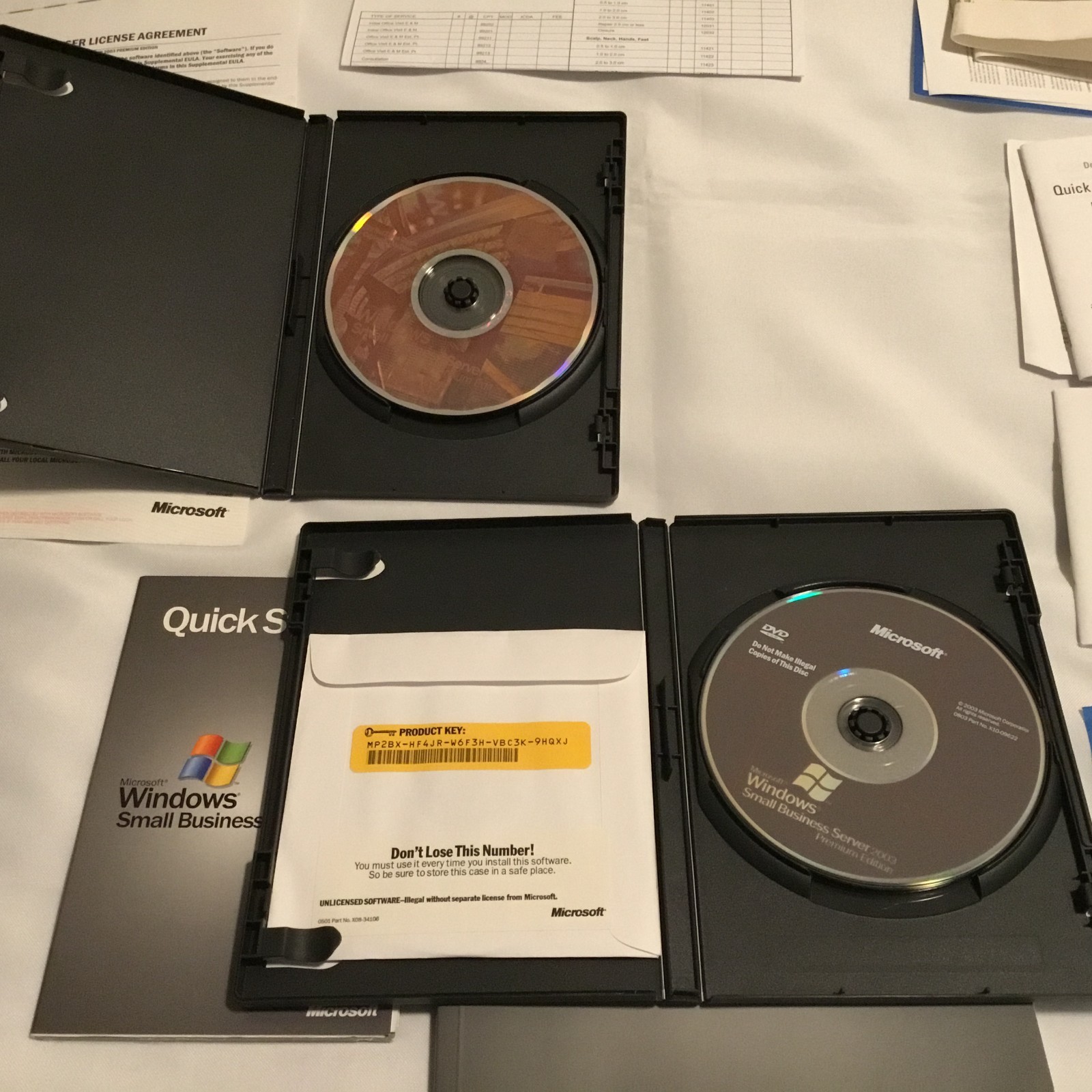 Microsoft Windows Small Business Server 2003 Premium Edition w/ Product Keys