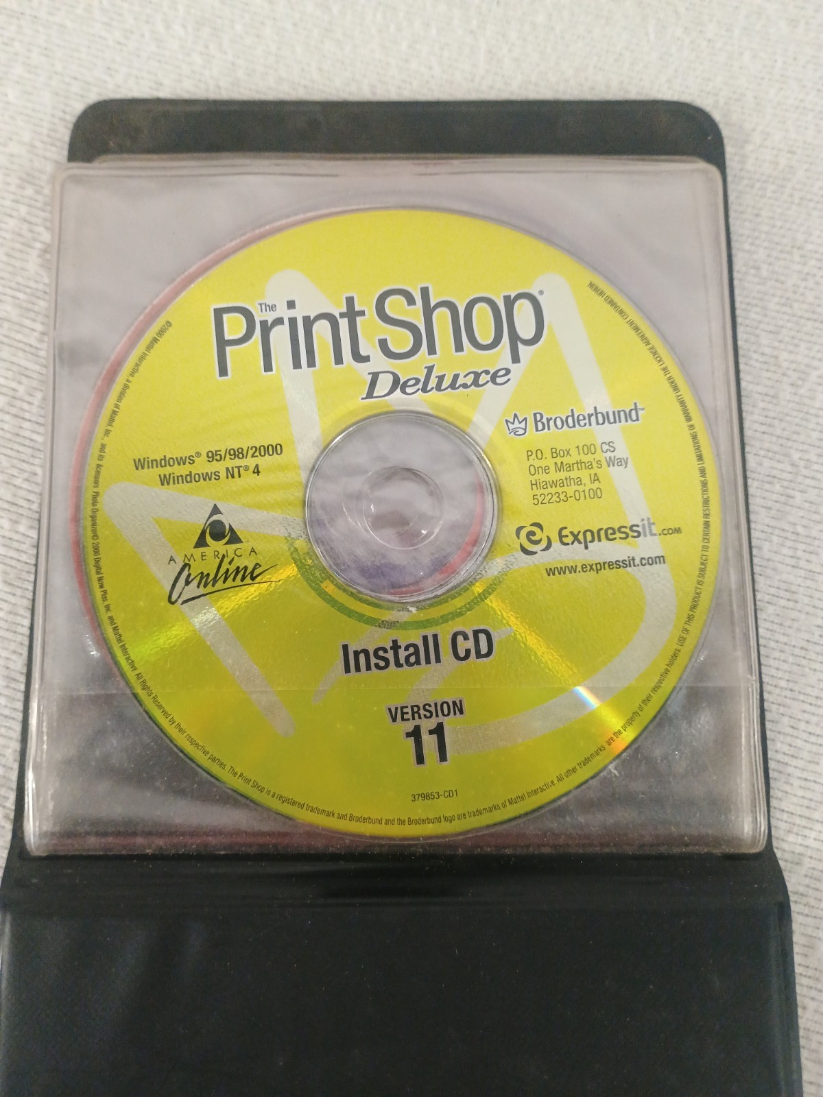 Vintage Broderbund The Print Shop Deluxe 11 Desktop Publishing Software CD