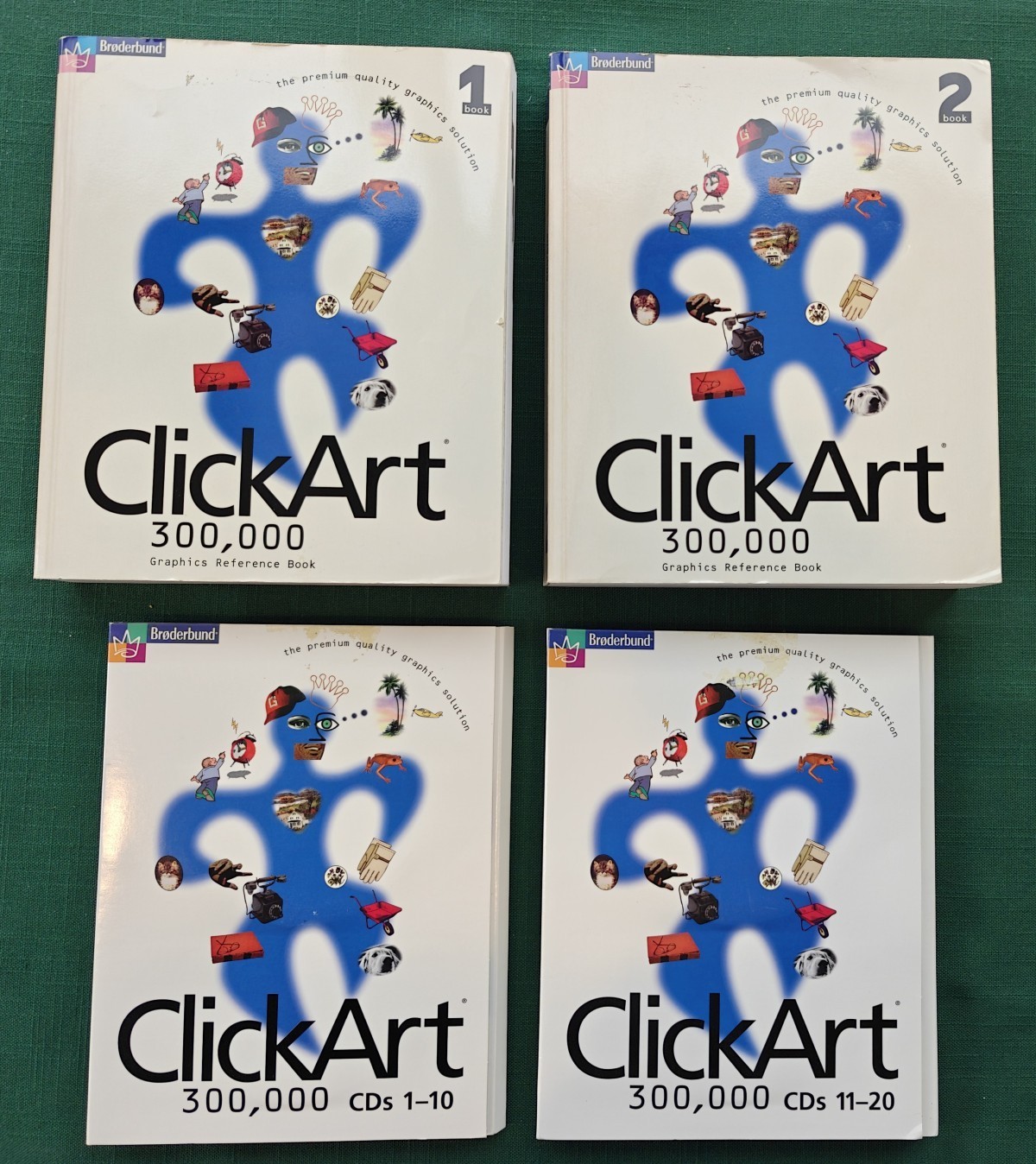 Broderbund Click Art 300,000 20 CDs with Books