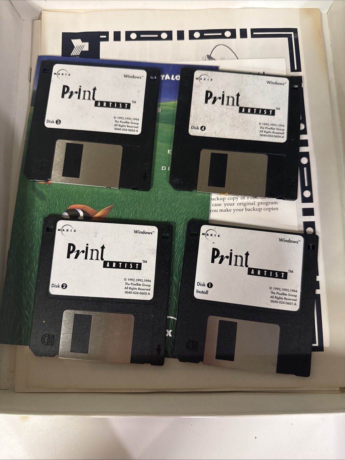 1994 Maxis Print Artist Complete W/ Paperwork Create Signs Cards And More!!