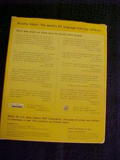 Rosetta Stone Level 1 Spanish Language Learning Home Version 3 CD-ROM WindowsMac