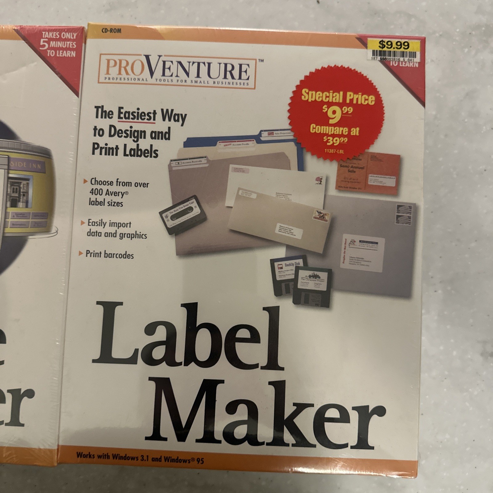 Lot of 4 Pro Venture PC Software Big Box Windows 95 CD-ROM Sealed Mint Unused