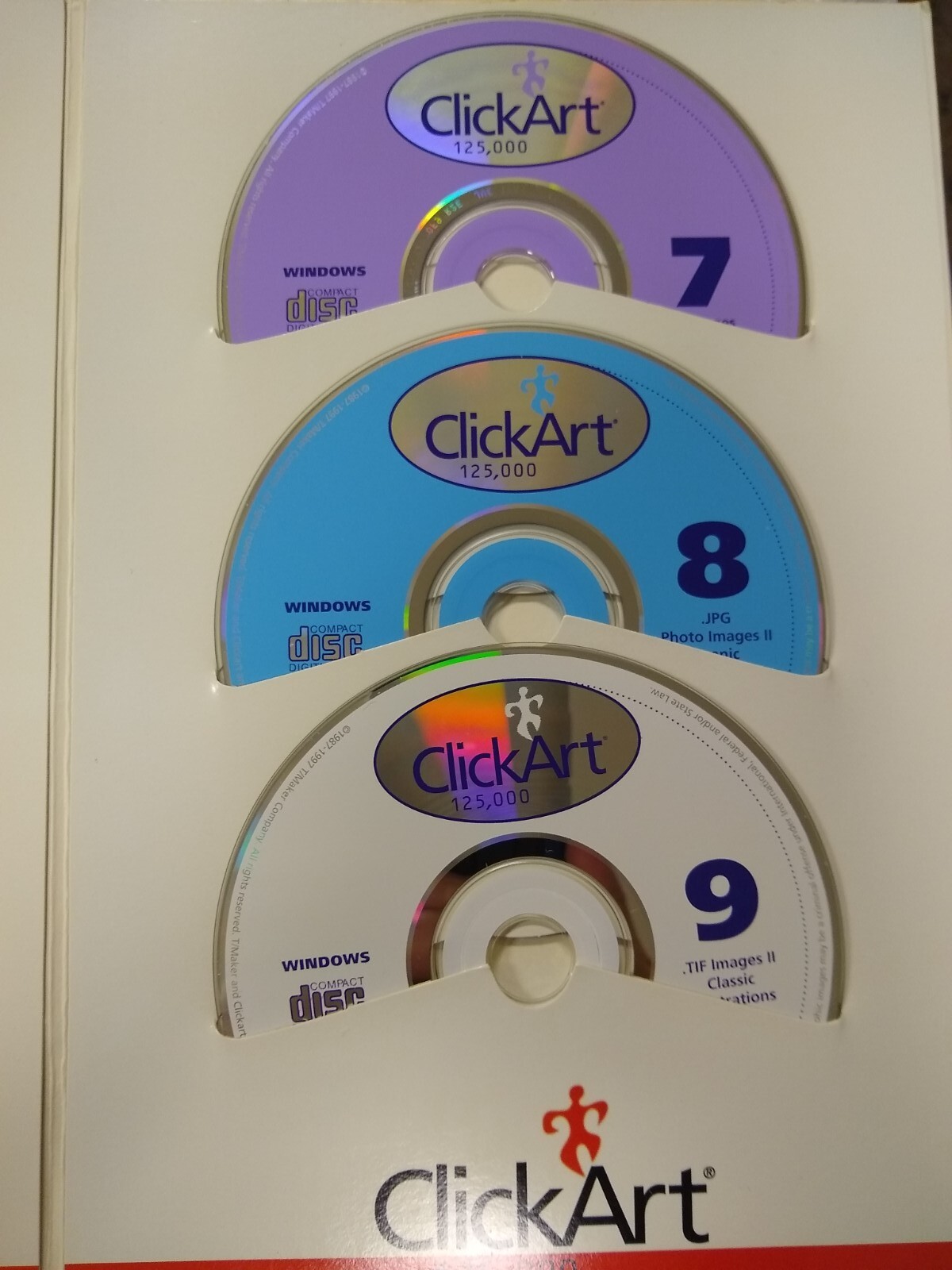 Clickart 125,000 – 9 CD Set in Folder ONLY – See Description and Pictures