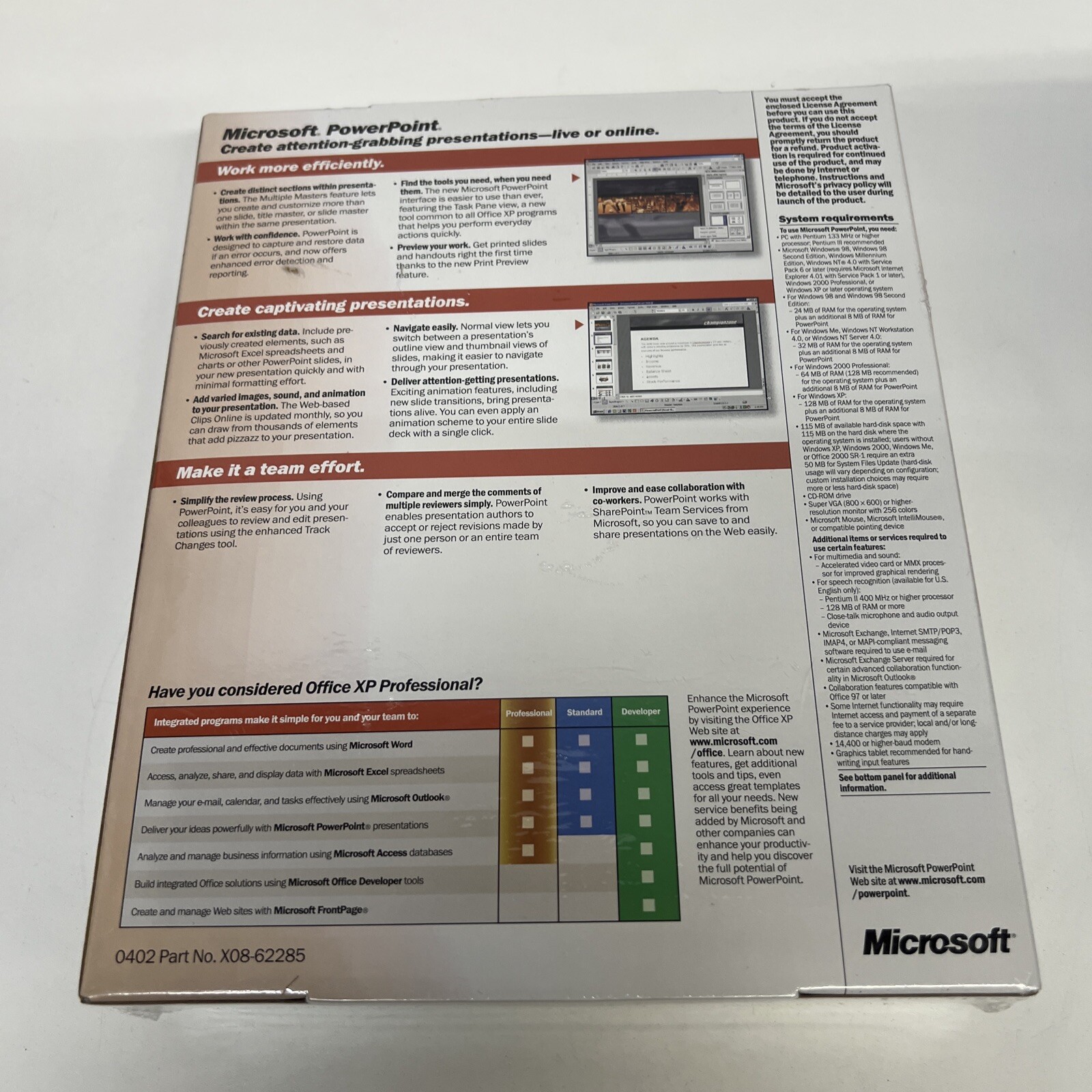 New SEALED Microsoft PowerPoint 2002