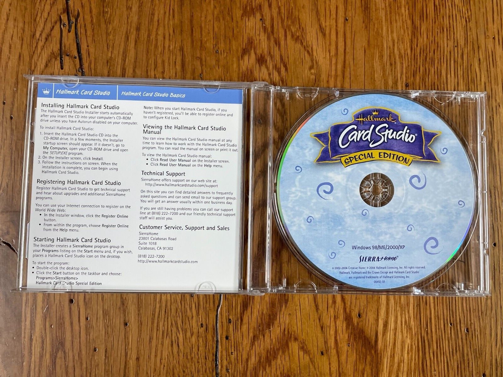 HALLMARK – Card Studio – Special Edition – Windows 98/ME/2000/XP CD-ROM