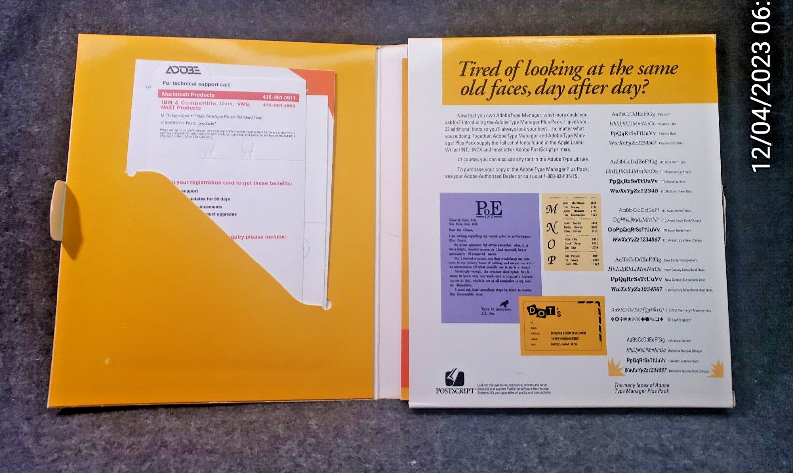 Vintage Macintosh Adobe Type Manager V2.0 for MAC COMPLETE VINTAGE(GSLF-S)