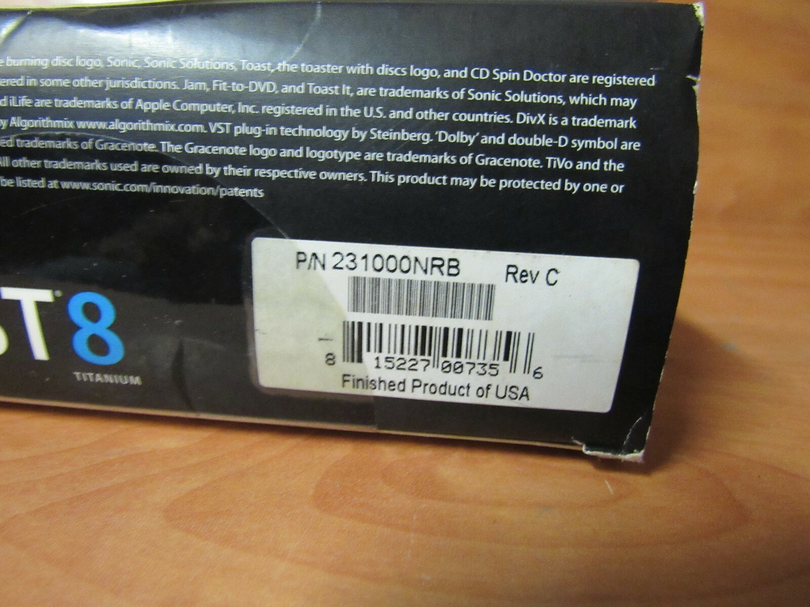Roxio Toast 8 Titanium for MAC. New Sealed In Distressed Box. FAST FREE SHIPPING
