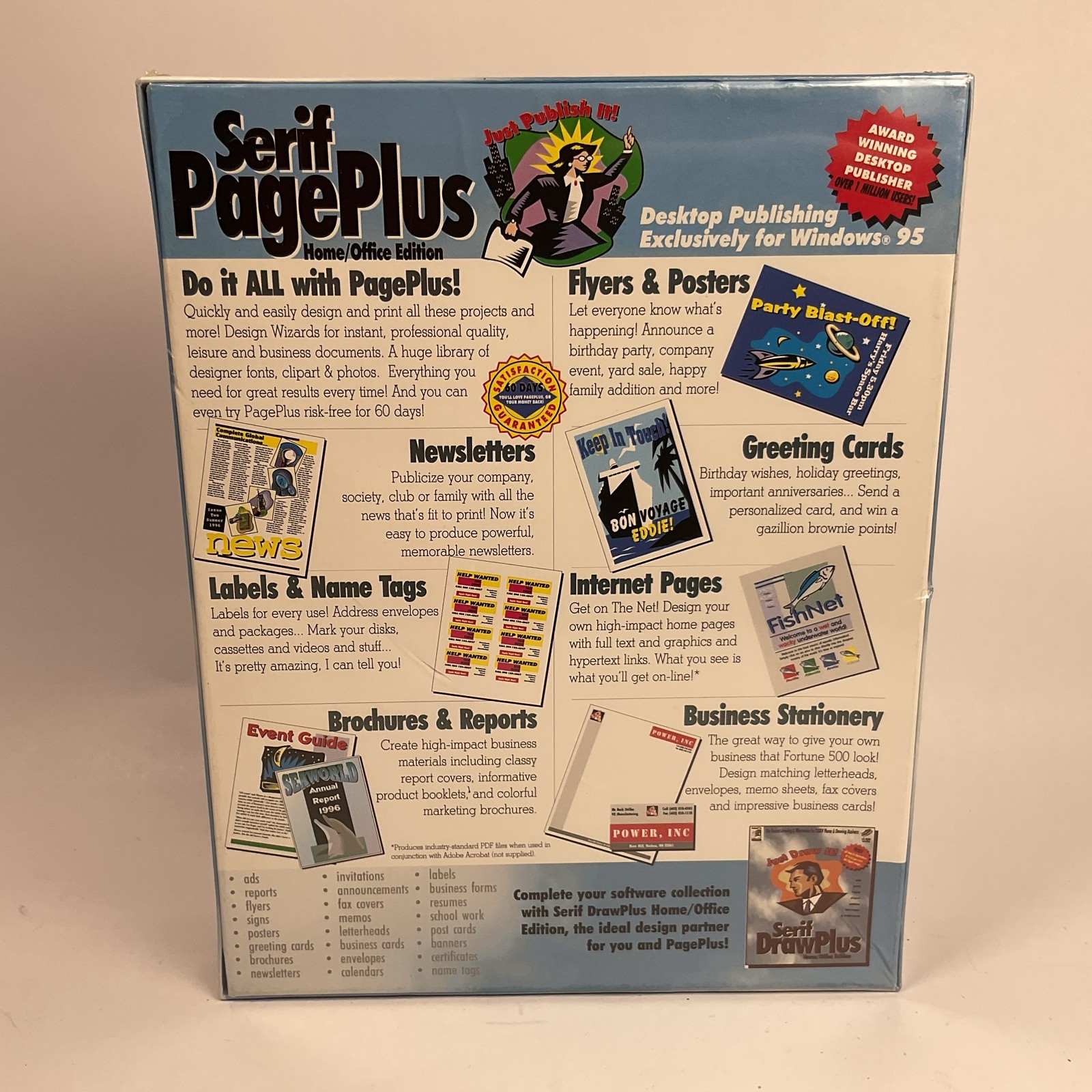 VTG Serif PagePlus Home/Office Desktop Publishing CD-ROM Windows 95 *New/Sealed*