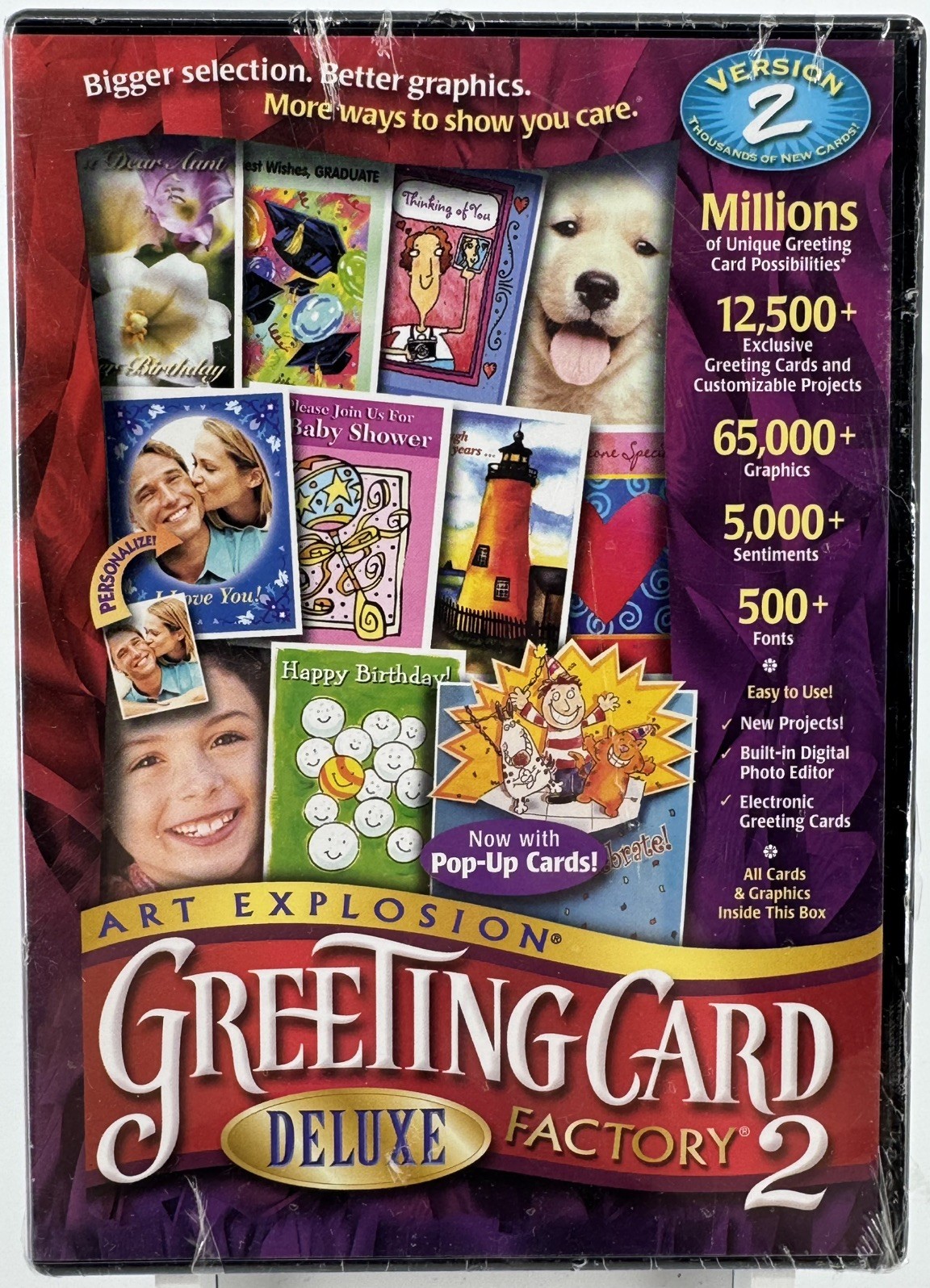 Art Explosion Greeting Card Factory Deluxe Year 2. PC CD-Rom