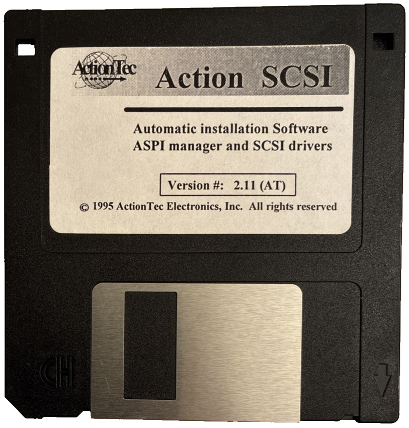 ActionTec ASPI Manager & SCSI Driver Automatic Installation Software Floppy Disk