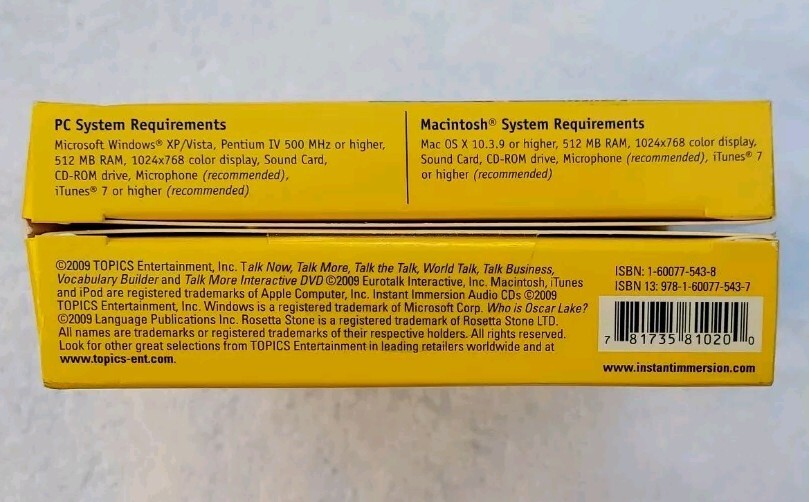 Instant Immersion French Levels 1, 2 & 3 for PC, Mac compare to Rosetta Stone