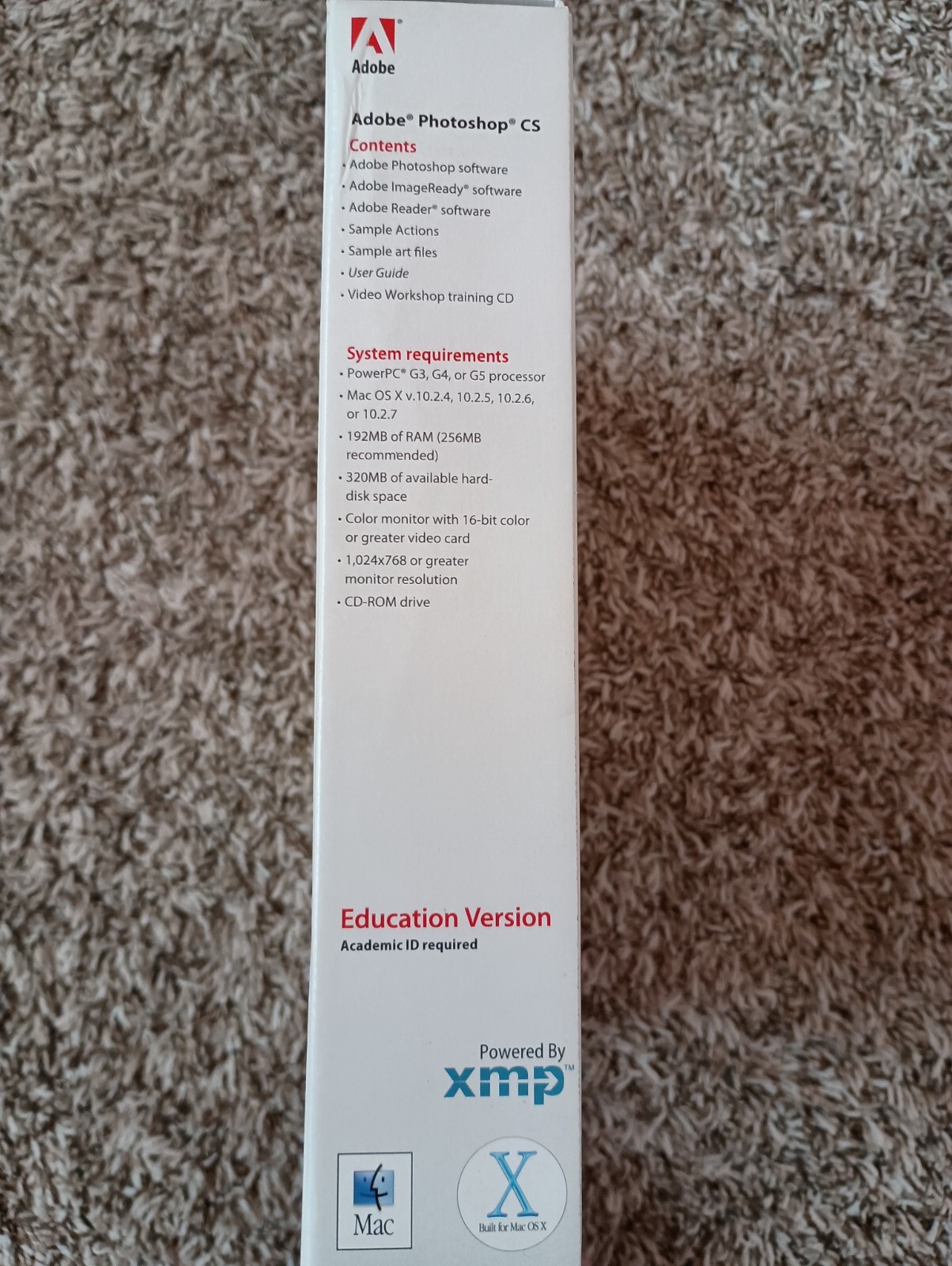 Adobe Photoshop CS Education 2003 Macintosh