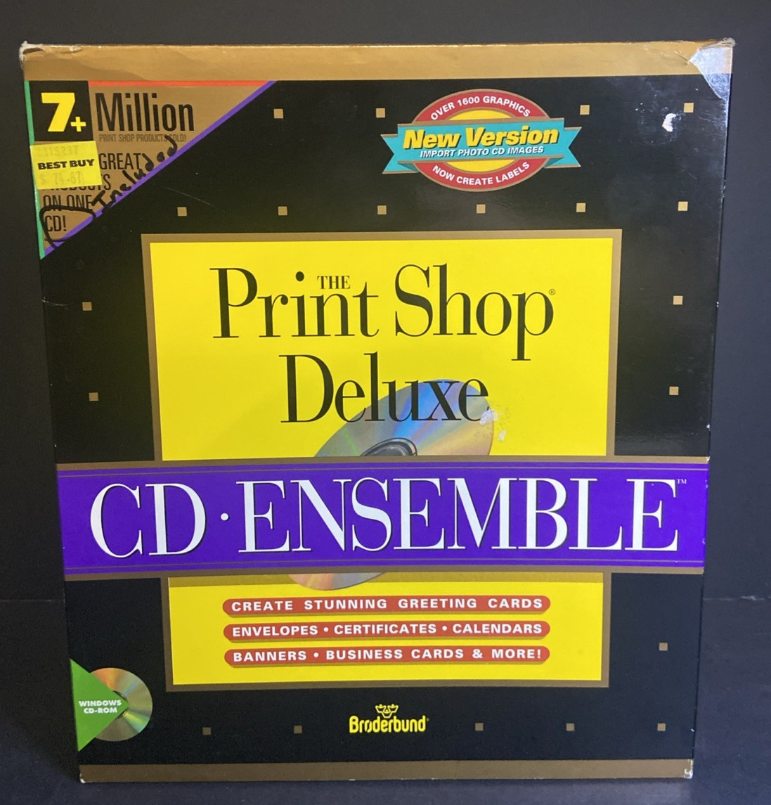 Broderbund The Print Shop Deluxe CD ENSEMBLE Windows CD-ROM In Box