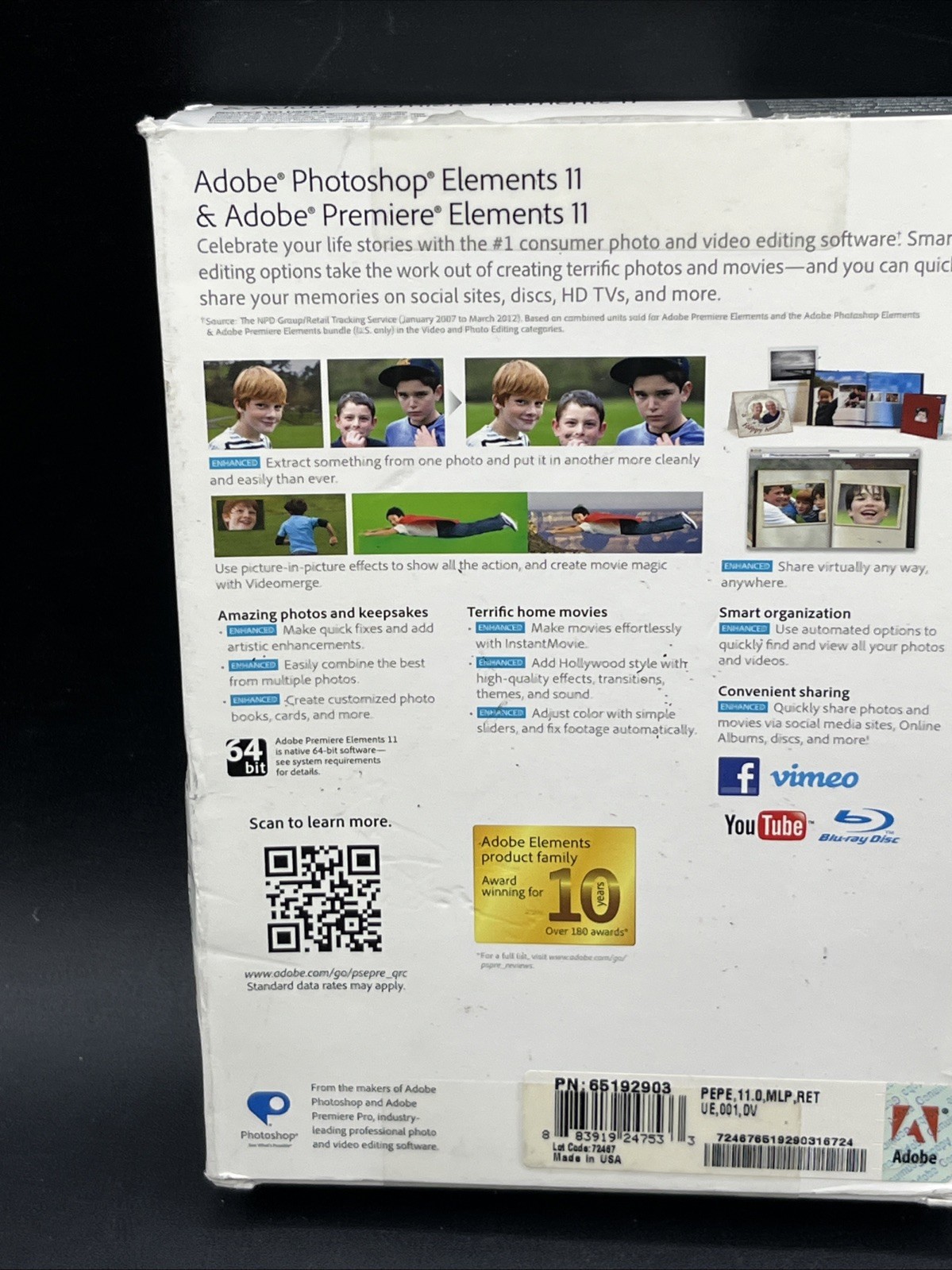 Adobe Photoshop and Premiere Elements 11 for PC, Mac – 65192903 Read