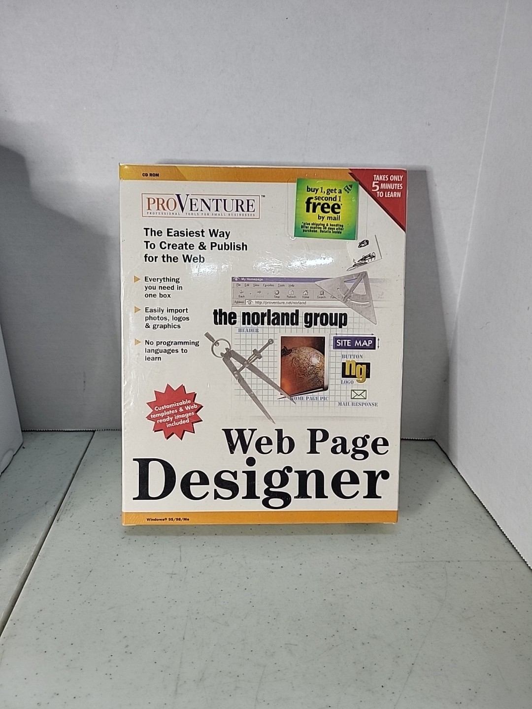 ProVenture Web Page Designer – Vintage Software – NEW Sealed – Windows 95/98