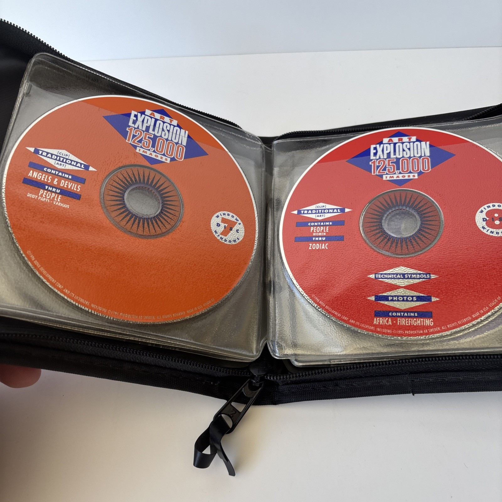 Vintage Nova Art Explosion Clip Art CD Lot 15 Discs Windows 95 98 Case
