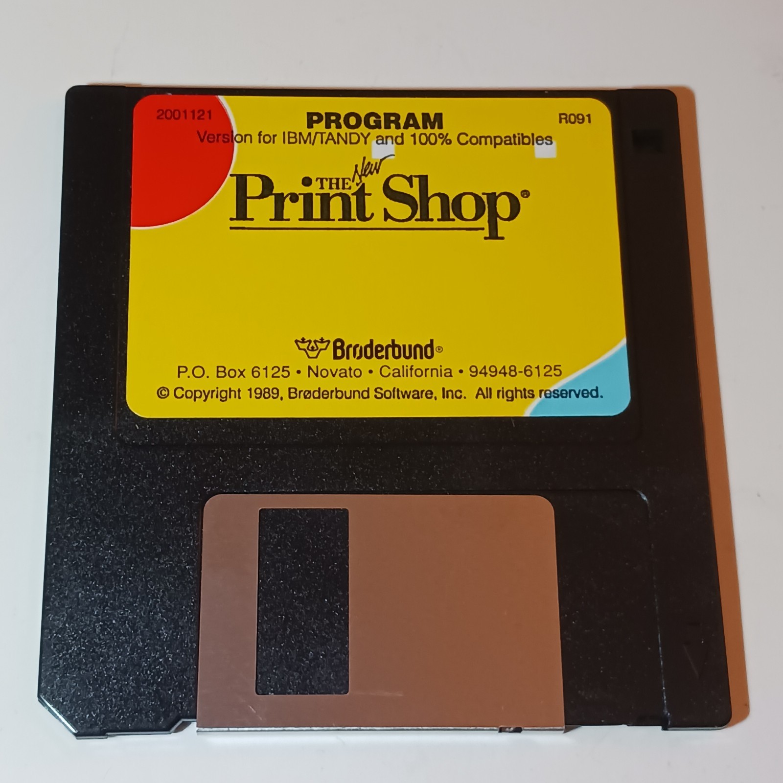 1989 The New Print Shop Computer IBM PC Tandy 3.5″ Disk Broderbund Vtg Computing
