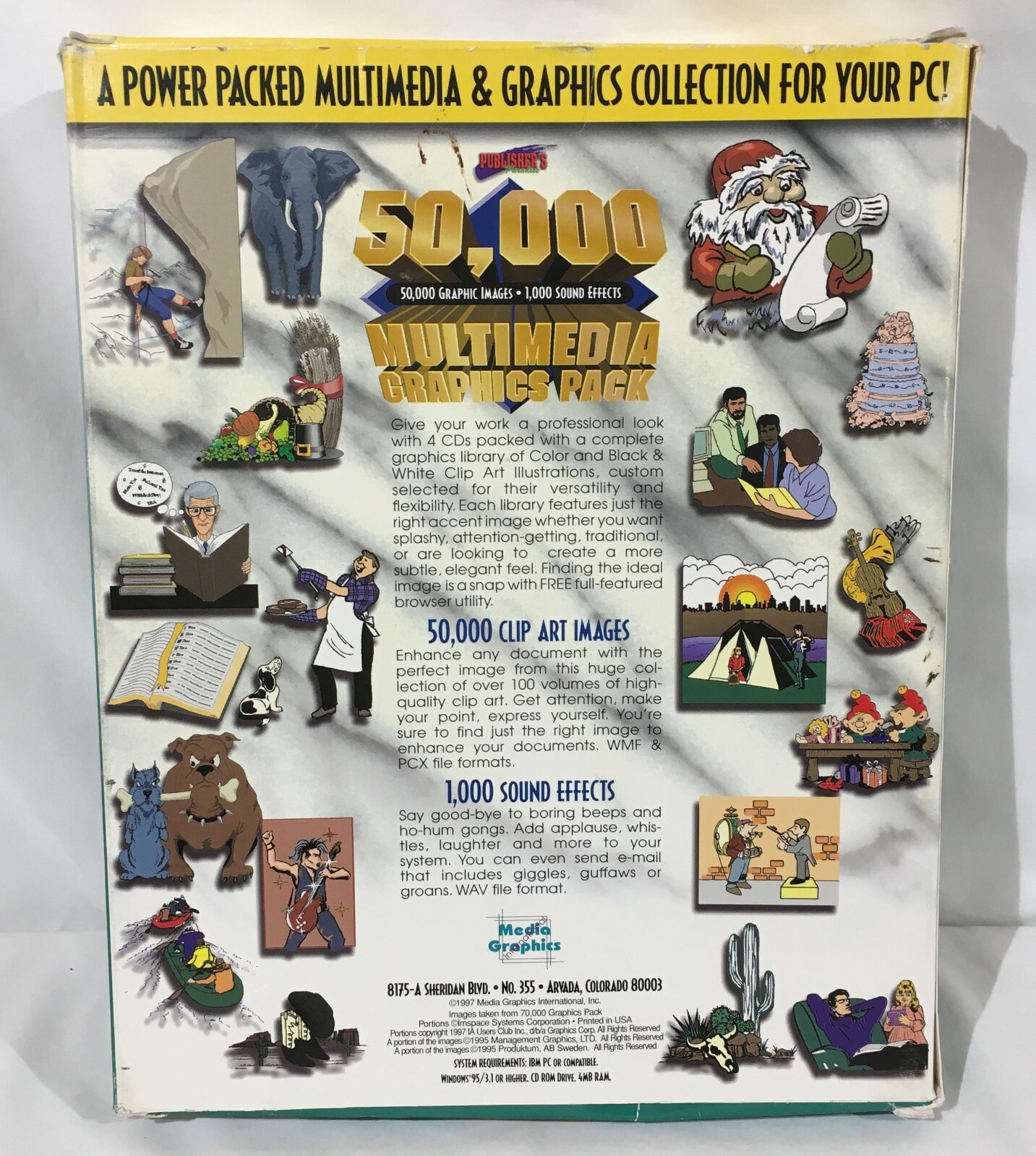 Publisher’s Paradise 50,000 Multimedia Graphics Pack Windows 3.1 95 Software