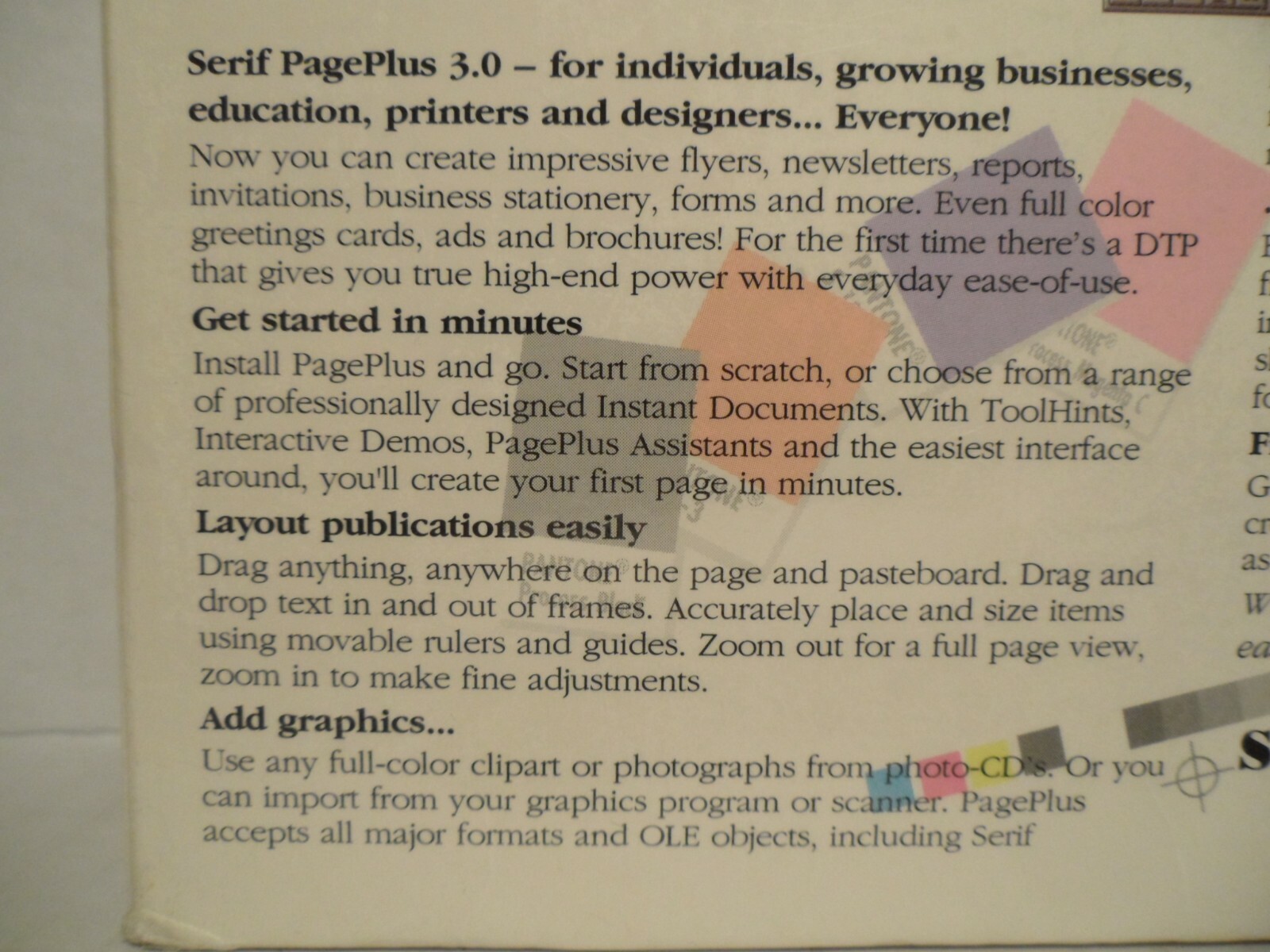 Serif 3.0 Page Plus Desktop Publishing Includes CD-ROM NEW Factory Sealed!