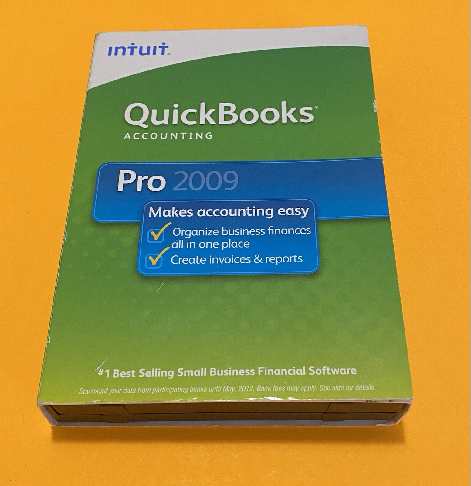 INTUIT QUICKBOOKS PRO ACCOUNTING 2009 FOR WINDOWS FULL RETAIL US VERSION A