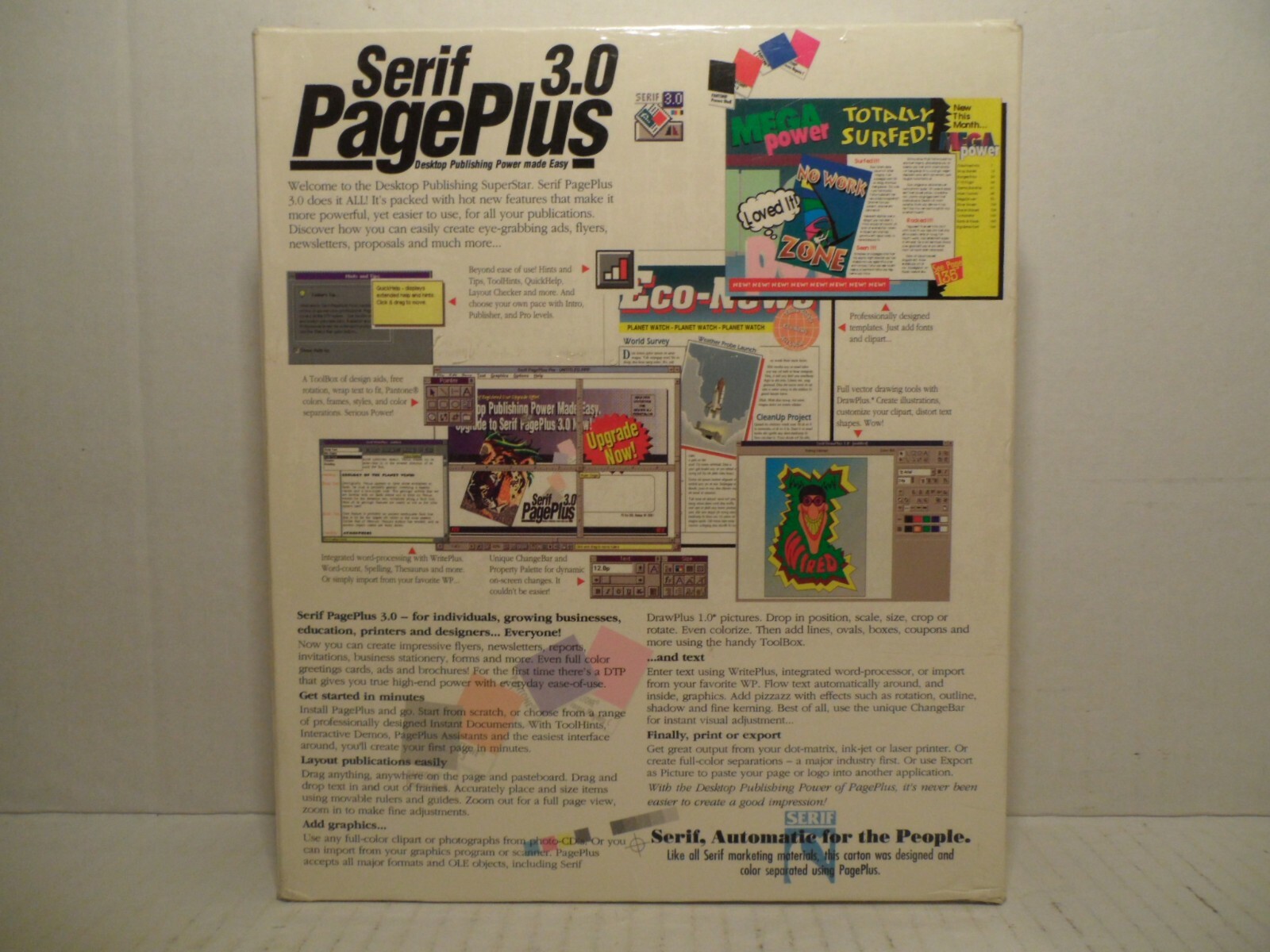 Serif 3.0 Page Plus Desktop Publishing Includes CD-ROM NEW Factory Sealed!