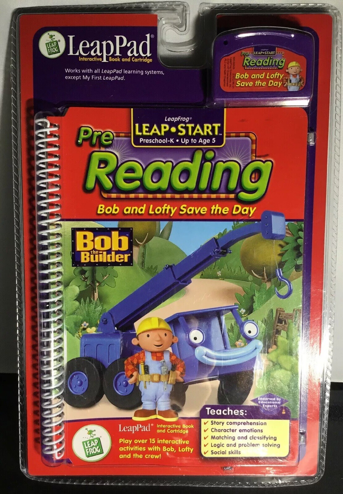 NEW LeapPad LeapStart Bob The Builder ~Bob & Lofty Save the Day Book & Cartridge