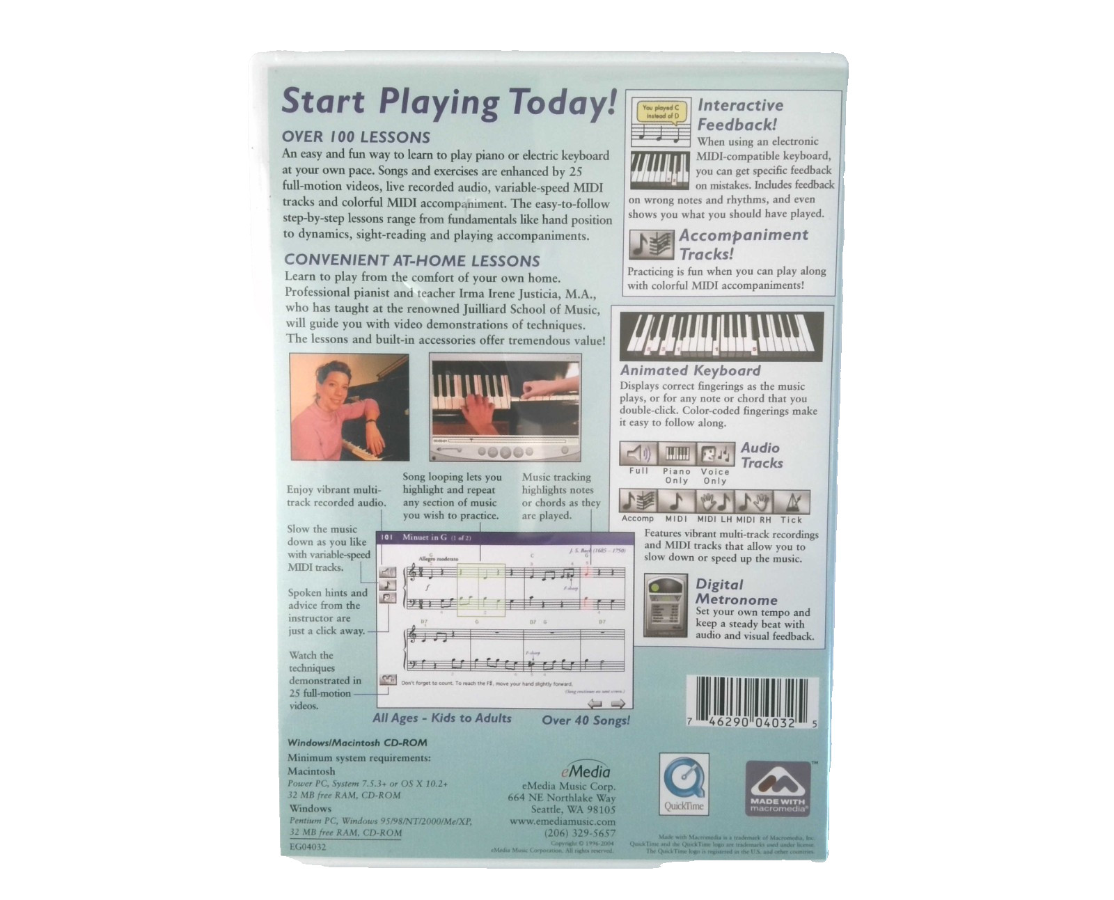 eMedia Music Corporation Beginner Piano and Keyboard Lessons for PC, Mac