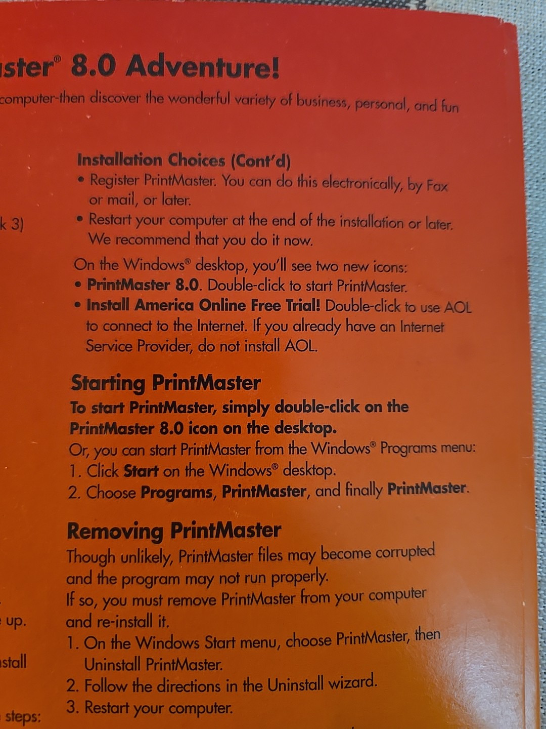 Vintage PrintMaster Gold 8.0 PC CD-ROM Windows 7 CD