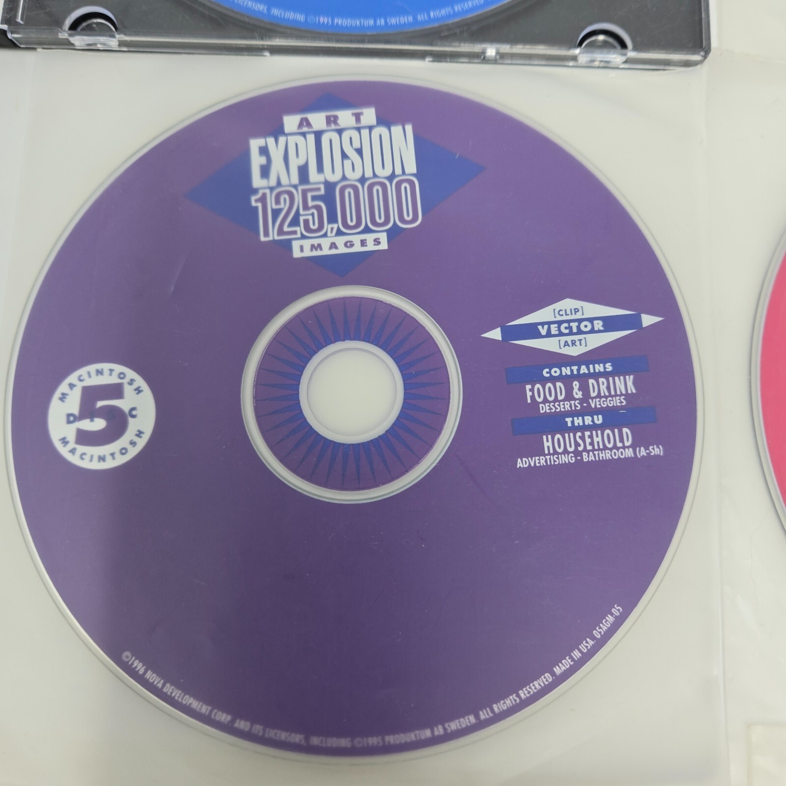 Vintage Macintosh Art Explosion 750,000 Design Software 13 CD-ROM Set 1996 Unuse