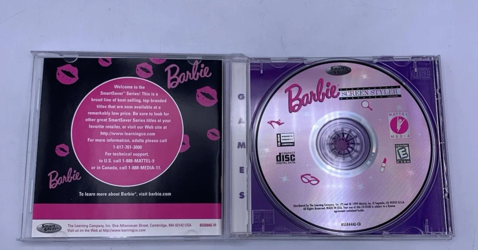 Barbie Screen Styler (Windows PC CD-ROM 1999) Windows 3.1 & 95 complete Free Shi
